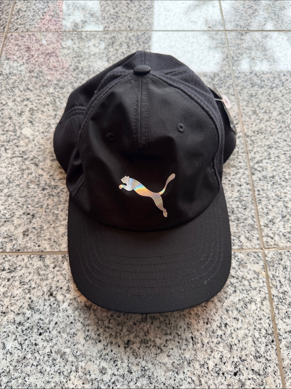Puma kids Black Cap with Iridescent Logo
